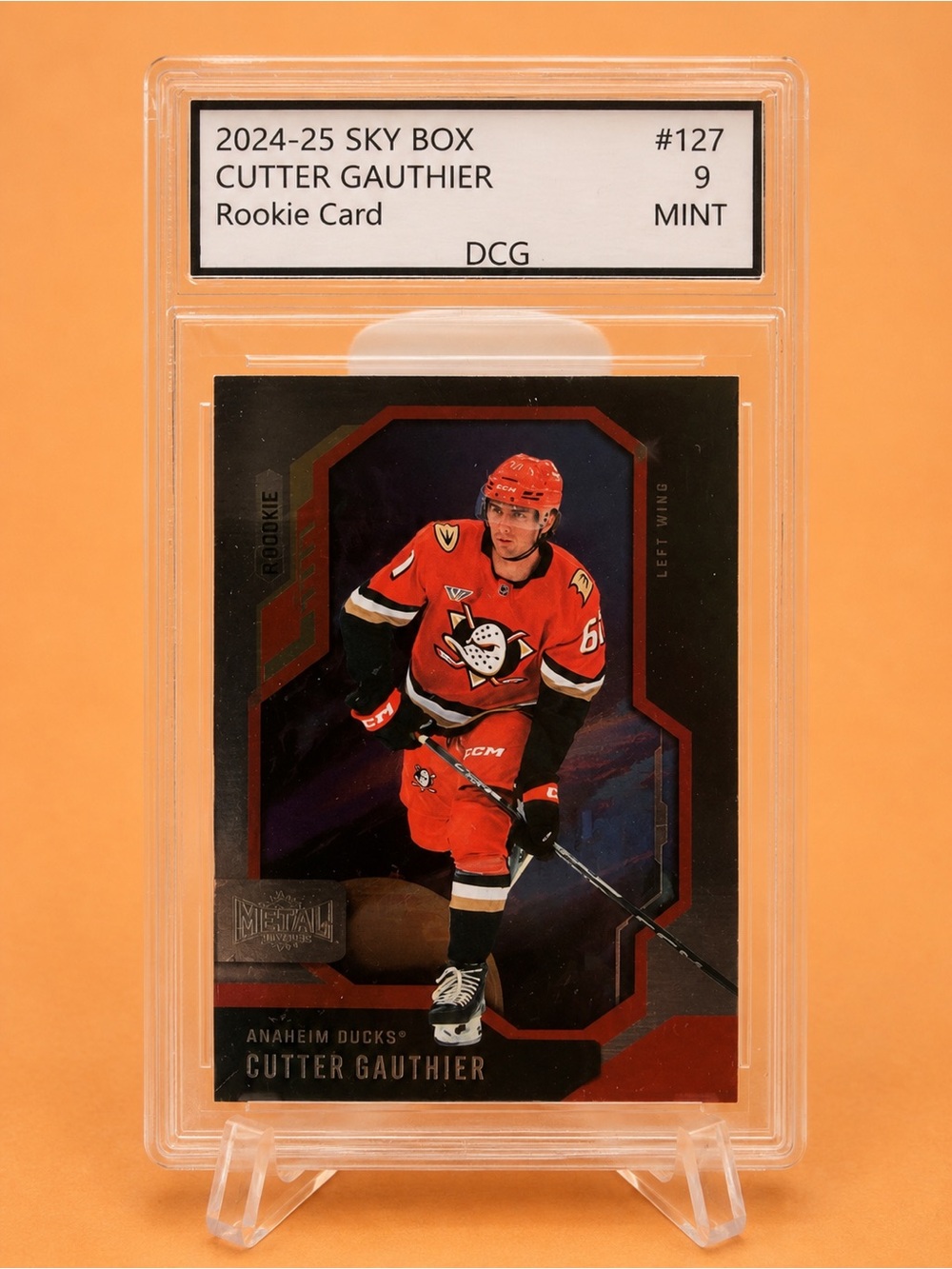 Anaheim Ducks Cutter Gauthier Rookie Card - Orange & Black